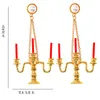 Gold Color Crystal Chandelier Long for Women Ladies Ear accessories Dangle Ethnic Earrings Jewelry Candlestick