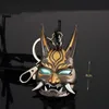 Klapety Genshin Impact Yasha Xiao Mask Cosplay Stop Kluczowe łańcuchy kluczowe metalowy naszyjnik