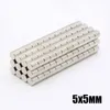 100 sztuk N35 Round Magnesy 5x5mm Neodymium Stałe NDFEB Silne Potężny Małowy Mały Mały Mały