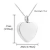 Wholesale heart-shaped pet dog ashes pendant souvenir cremation jewelry urn keepsake gift