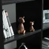 Russie petit ours ornements en bois pour décor écureuil meubles artisanat petits cadeaux jouet ornement maison 210804