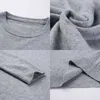 TFETTERS Spring Autumn Knitted Sweater Men Long Sleeve O-Neck Sweater for Man Solid Color Gray Slim Sweaters Oversize M-4XL 210909