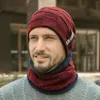 Bérets hiver bonnet chapeaux écharpe ensemble chaud tricot chapeau tête de mort cache-cou avec épais polaire doublé et pour hommes femmes