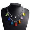 Collier Mini ours gommeux couleur bonbon pour femmes, cadeaux de noël, nouveau collier pendentif étoile, bijoux