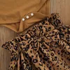 0-24M Leuke Leopard Baby Girl Outfits Zomer Geboren Baby Ruffles Rompertjes Rokken Kostuums 210515