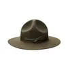 green wide brim fedora