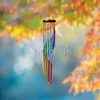 Style européen coloré Arts Pendentifs 14 tube rotatif montant métal bois vent carillon créatif décoration de la maison en plein air suspendu DD219