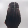 ファッションゴールドカラーヘッドバンドメタルロングタッセルヘッドチェーンパーティーヘアアクセサリーヘッドピースジュエリー