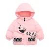 2021 NEW Down Jacket For Girls Winter Cartoon Puppy Children Outwear Cute Baby Clothes Boys Padded Coat TZ942 H0909