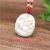 Jade chinois cheval bijoux cadeaux breloque sculpté pendentif amulette accessoires hommes collier naturel pour la mode blanche