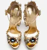 Luxury Gems Pearls Platform Sandals Crystal Woman Extremely High Chunky Heels Buckle Strap Embroidery Shoes Banquet