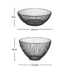 Nordic Fruit Basket Drain Home Ferro Ciotola Portaoggetti Contenitore in metallo Ciotola da cucina