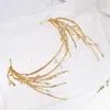 Clipes de cabelo Barrettes coroas barrocas folhas de ouro tiaras jóias de cristal mulheres acessórios de casamento de luxo princesa handmade hapterpient