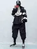 Multi Pocket Stormsuit Hiphop Casual Sching Half Zip z kapturem kobiet ubrania męskie męskie ubrania zabytkowe kurtka japońska streetwear 220124