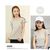 Brand Womens 95% Cotton T-shirt Pure Color Short Sleeve Women T Shirt For Female Slim Tops Woman Shirts Clothing