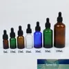 10pcs 5ml/10ml/15ml/20ml/30ml/50ml Empty Amber Dropper Bottles Glass Essential Oil Liquid Aromatherapy Pipette Perfume Container
