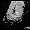 Garn 1mm Sier Elastisk bungee Cord Rund Twisted String Rope 70 Meterroll DIY Cords för smycken Hitta Garment Hang Tag Yl1Zs KC5WX