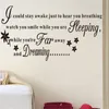 Nouveau Design de Haute Qualité "Sleeping Dreaming" PVC Amovible Sticker Mural Décor Témoin de votre Croissance Pour Chambre Salons 210420