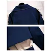 여성 트렌치 코트 2021 가을 여성 캐주얼 더블 브레스트 outwear 패션 슈즈 오피스 코트 세련된 epaulet 디자인 긴 겉옷