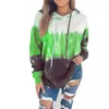 Felpe con cappuccio da donna Felpe Gradient Felpa da donna Ladies Baggy Pullover Top Maglione con coulisse Colorato Tie Dye Style Con cappuccio