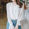 Camicia da donna stile coreano OL Blusa colletto alla coreana Autunno arrivo Camicetta abbronzante a maniche lunghe a pois femminile dolce 10418 210508