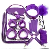 NXYSm bondage SM Bondage Set Sex Handcuffs Shackles Whip Rope Blindfold Appeal Toys Couple Nipple Clip 1126