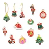 Christmas Decorations 10PCS Enamel Pendants Alloy Charm For DIY Bracelet Necklace Jewelry Accessories