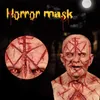 Scary Bald Blood Scar Mask Horror Bloody Headgear 3d Realistic Human Face Headgear emulsion latex adults Mask breathable masque Q0320i