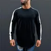 Men Spring Autumn Long Sleeve O-neck T Shirts Brand Clothing Fashion Patchwork Cotton Tee Tops