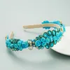 Hele bloem hoofdband voor vrouwen zwart blauw roze witte band strass hoepel brede bezel mode haaraccessoires