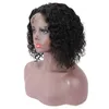 Водяная волна короткая боб парик кружева передние человеческие волосы предварительно сорванные парик бразильские реми волосы 4x4 кружева закрывают парик для женщины