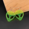 Charm örhängen transparent fluorescerande grön alien örhängen personlighet nattklubb akryl örhängen kvinnliga mode smycken