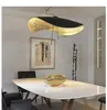 Hanglampen Modern LED-licht Postmodern Eetkamer Slaapkamerarmatuur Retro Zwart Goud Textuur Hanglamp322x