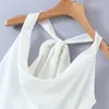 Summer Women Pile Collar White Suspender Mini Dress Female Backless Clothes Casual Lady Loose Vestido D7616 210430