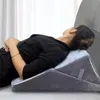 Oreiller compensé de lit avec dessus en mousse à mémoire de forme par Cushy Form Support pour dormir, lecture, repos ou élévation 211203