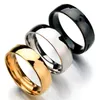 MixMax 100pcs/lot Gold Black Silver Color 2mm 4mm 6mm 8mm Stainless Steel Rings Wedding Band Jewelry wholesale drop 211217