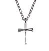 Titanium Sport Accessories gold silver cross Baseball Bat Pendant Necklace Black Color Stainless Steel For Women Men