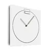 Orologi da parete Nordic Modern Wooden Clock Soggiorno Creativo Simple Europa Silenzioso Quarzo fatto a mano MDF in legno Piazza sospeso White4570601