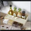 Hushållsorganisation Hem GardenMulti-Function Spice Jar Storage Holder Seasoning Rack Köksskåp Utensils levererar rymdbesparing de