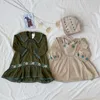 Enkelibb criança menina vestido de manga comprida para primavera belo bordado vestidos APO estilo vintage marca design moda clohthes q0716