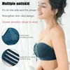 Women Seamless Sexy Bra Fashion Push Up Bra Wire Free Lingerie 6 Colors Strapless Drawstring Bra Solid Lace Adjustable Bralette