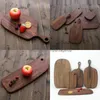 black wood cutting board