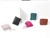 Genuine Leather Women Mini Wallet Ladies Short Wallets and Purses Zipper Coin Purse Keychain Coins Pocket Bag DB912