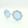 2021 soleil fleur enfants lunettes de soleil mignon forme ronde bébé lunettes de soleil mousseux Bling fleurs enfants lunettes M024