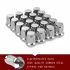 20 stks Lug Nuts Bulge Acorn 12x1.5 Chrome Wielmoer voor Ford / Fusion / Focus / Escape Auto Styling