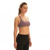 2024 Lululemeni Yoga Outfits Fiess Sport Bra nackte hautfreundliche Cross-Back-Fitness-Fitnessstudio-Kleidung unterweg