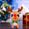 High quality With bells plush elk toy Christmas deer doll dolls children giving gifts cute Xmas decorations