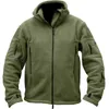 Kvalitet armé kamouflage män fleece jacka kappa militär taktisk vinter vattentät mjukt skal hooded windbreaker jakt kläder x0621