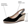 ALLBITEFO plein cuir véritable compensées talons plate-forme parti femmes chaussures de haute qualité été femmes sandales femmes chaussures à talons hauts 210611