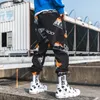 Mode imprimé hommes sarouel Hip Hop décontracté Streetwear Joggers hommes mode d'été taille élastique pantalon LBZ45